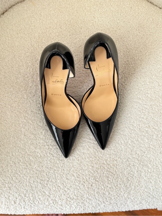 Christian Louboutin Shoes - Christian Louboutin Black Patent Pointed Iriza 100mm